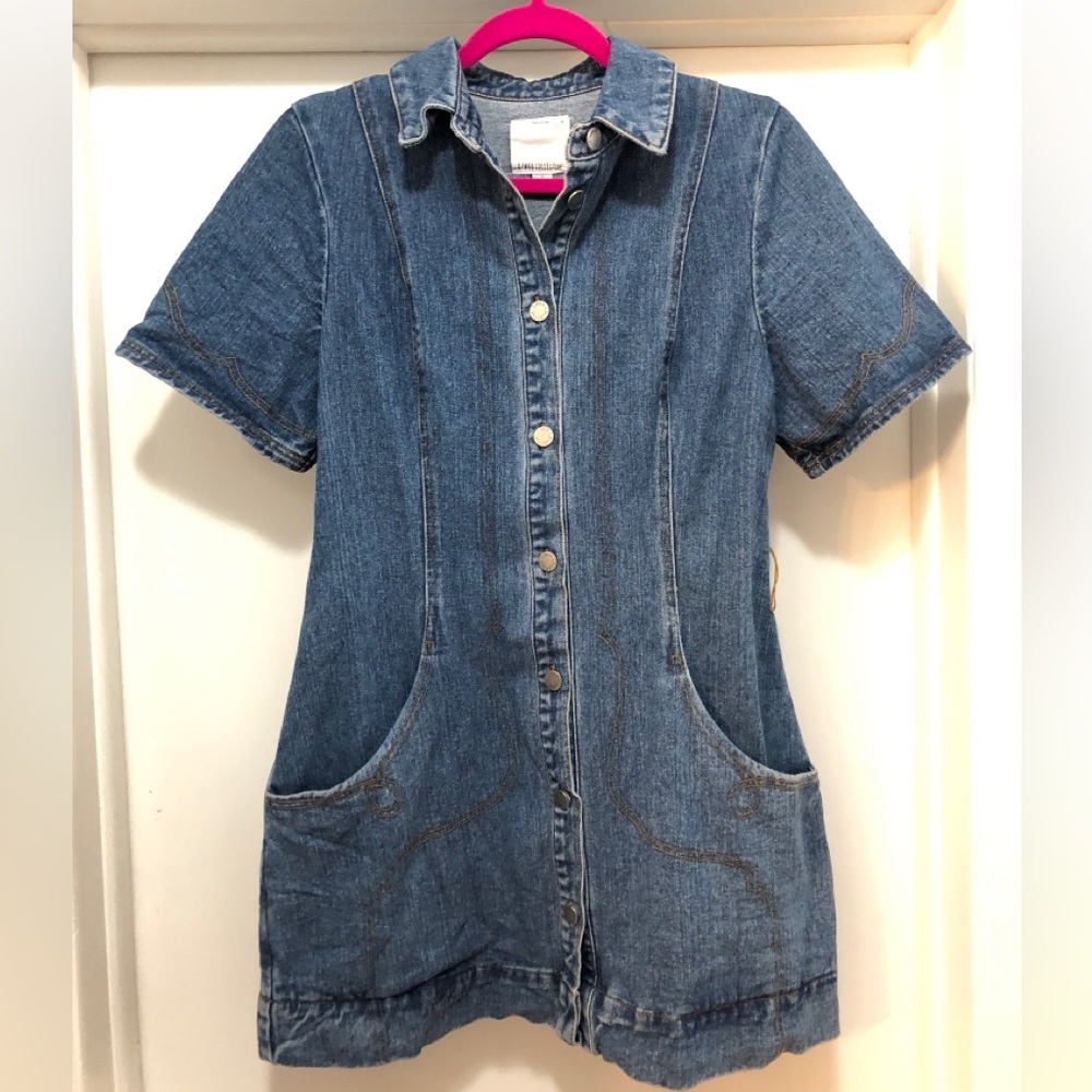 Cmeo Collective Lifetime Dress Blue Denim Size M